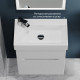 Комплект тумба с раковиной Raval Brik 55 см подвесная белая (Brk.01.55/P/W/RL)