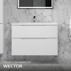 Комплект тумба с раковиной Raval Wector 90 см подвесная белая (Wct.01.90/P/W/MD)