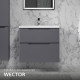 Комплект тумба с раковиной Raval Wector 70 см подвесная антрацит (Wct.01.70/P/A/MD)