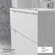 Комплект тумба с раковиной Raval Wector 90 см подвесная белая (Wct.01.90/P/W/MD)