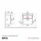 Комплект тумба с раковиной Raval Brik 65 см подвесная белая (Brk.01.65/P/W/RL)