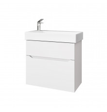 Комплект тумба с раковиной Raval Brik 65 см подвесная белая (Brk.01.65/P/W/RL)