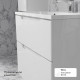 Комплект тумба с раковиной Raval Wector 45 см подвесная белая (Wct.01.80/P/W/MD)