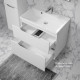 Комплект тумба с раковиной Raval Wector 70 см подвесная белая (Wct.01.70/P/W/MD)