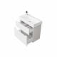 Комплект тумба с раковиной Raval Brik 65 см подвесная белая (Brk.01.65/P/W/RL)