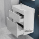 Комплект тумба с раковиной Raval Brik 55 см подвесная белая (Brk.01.55/P/W/RL)