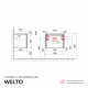 Комплект тумба с раковиной Raval Welto 60 см подвесная белая (Wel.01.60/P/W/RL)