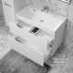 Комплект тумба с раковиной Raval Wector 45 см подвесная белая (Wct.01.80/P/W/MD)