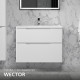 Комплект тумба с раковиной Raval Wector 45 см подвесная белая (Wct.01.80/P/W/MD)