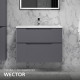 Комплект тумба с раковиной Raval Wector 80 см подвесная антрацит (Wct.01.80/P/A/MD)