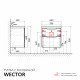 Комплект тумба с раковиной Raval Wector 60 см подвесная белая (Wct.01.60/P/W/MD)