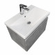 Комплект тумба с раковиной Comforty Пальмира 60 см подвесная бетон светлый (CF19696BX-60)