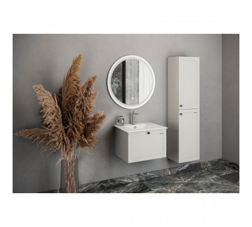 Комплект тумба с раковиной Comforty Моа 60 см подвесная серый шелк (00-00021213CF) Комплект тумба с раковиной Comforty Моа 60 см подвесная серый шелк (00-00021213CF)