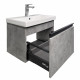 Комплект тумба с раковиной Comforty Пальмира 60 см подвесная бетон светлый (CF19696BX-60)
