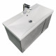 Комплект тумба с раковиной Comforty Пальмира 80 см подвесная бетон светлый (CF19696BX-80)