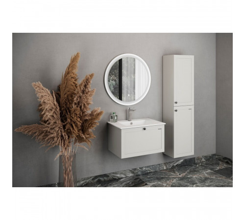 Комплект тумба с раковиной Comforty Моа 70 см подвесная серый шелк (00-00021664CF) Комплект тумба с раковиной Comforty Моа 70 см подвесная серый шелк (00-00021664CF)
