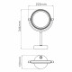 Зеркало с подсветкой круглое 22,2 см с увеличением 3x WasserKraft (K-1005BLACK)