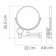 Зеркало круглое 20 см с увеличением 3x WasserKraft (K-1000)