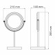 Зеркало круглое 21 см с увеличением 3x WasserKraft (K-1003)