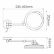 Зеркало с подсветкой круглое 20,2 см с увеличением 3x WasserKraft (K-1004BLACK)