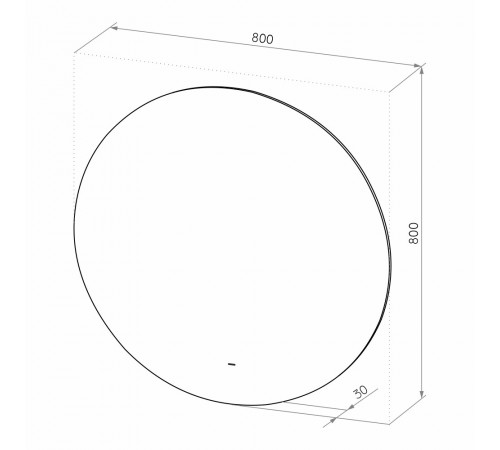 Зеркало с подсветкой круглое 80 см бесконтактный сенсор Continent Lono Led (ЗЛП4771) Зеркало с подсветкой круглое 80 см бесконтактный сенсор Continent Lono Led (ЗЛП4771)