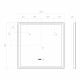 Зеркало с подсветкой квадратное 70х70 см бесконтактный сенсор Vigo Geometry Luxe (209)