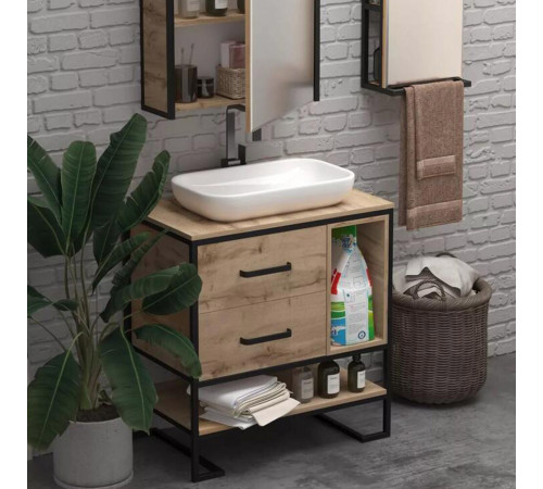 Тумба под раковину 1Marka Grunge Loft 80 см напольная дуб вотан (Ц0000005442/56447) Тумба под раковину 1Marka Grunge Loft 80 см напольная дуб вотан (Ц0000005442/56447)