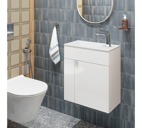 Тумба под раковину Kerama Marazzi Lato 50 см подвесная белая (LAT.50.1\WHT) Тумба под раковину Kerama Marazzi Lato 50 см подвесная белая (LAT.50.1\WHT)