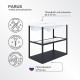 Тумба под раковину Ulitka Parus 80 см подвесная черная (74104505)