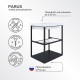 Тумба под раковину Ulitka Parus 60 см подвесная черная (74104504)