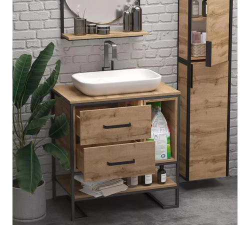 Тумба под раковину 1Marka Grunge Loft 80 см напольная дуб вотан (Ц0000005442/56447) Тумба под раковину 1Marka Grunge Loft 80 см напольная дуб вотан (Ц0000005442/56447)