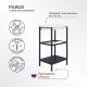 Тумба под раковину Ulitka Parus 60 см напольная черная (74104502)