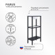 Тумба под раковину Ulitka Parus 38 см напольная черная (74104500)