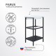 Тумба под раковину Ulitka Parus 50 см напольная черная (74104501)