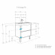 Тумба под раковину Aquaton Сканди 70 см подвесная белая/дуб верона (1A251801SDB20)