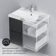 Тумба под раковину AM.PM Gem 60 см подвесная графит матовая (M90FHX06022GM)
