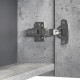 Зеркальный шкаф Comforty Флорида 80х80х15 см подвесной бетон светлый/антрацит
