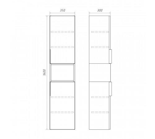 Пенал Comforty Гавана 35 см подвесной темно-коричневый Пенал Comforty Гавана 35 см подвесной темно-коричневый