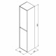Пенал Lavelly Cube 35 см подвесной дуб рустик