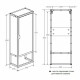 Пенал 1Marka Grungle Loft 35 см подвесной/напольный правый дуб вотан
