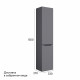 Пенал Raval Slide 33 см подвесной антрацит