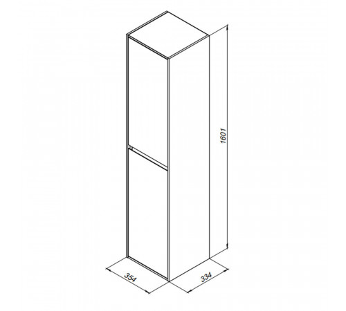 Пенал Lavelly Cube 35 см подвесной белый глянец Пенал Lavelly Cube 35 см подвесной белый глянец