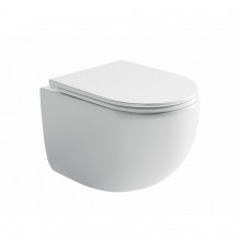 Унитаз подвесной Ceramicanova UP безободковый с сиденьем дюропласт микролифт смыв торнадо (CN4007)