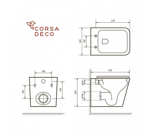 Унитаз подвесной Corsa Deco TX Tornado безободковый черный с сиденьем дюропласт микролифт (WHTX500QTB) Унитаз подвесной Corsa Deco TX Tornado безободковый черный с сиденьем дюропласт микролифт (WHTX500QTB)