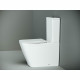 Унитаз-компакт Ceramicanova Cubic Rimless безободковый с универсальным выпуском с сиденьем дюропласт микролифт белый (CN1803)