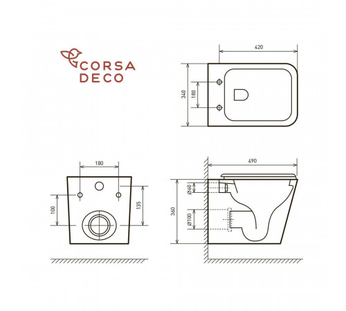 Унитаз подвесной Corsa Deco TX Tornado безободковый с сиденьем дюропласт микролифт (WHTX500QT) Унитаз подвесной Corsa Deco TX Tornado безободковый с сиденьем дюропласт микролифт (WHTX500QT)