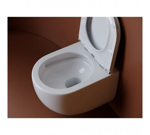 Унитаз подвесной Ceramicanova UP безободковый с сиденьем дюропласт микролифт смыв торнадо (CN4007)