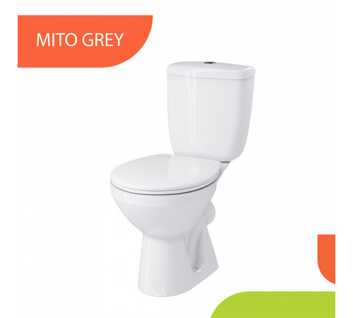 Унитаз-компакт Mito Grey с косым выпуском с сиденьем полипропилен белый (S-KO-MIG031-ST-P-w) Унитаз-компакт Mito Grey с косым выпуском с сиденьем полипропилен белый (S-KO-MIG031-ST-P-w)