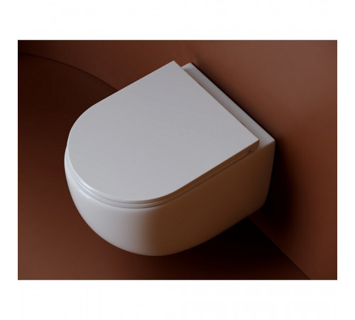 Унитаз подвесной Ceramicanova UP безободковый с сиденьем дюропласт микролифт смыв торнадо (CN4007)