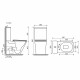 Унитаз-компакт Ceramicanova Cubic Rimless безободковый с универсальным выпуском с сиденьем дюропласт микролифт белый (CN1803)